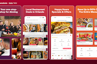design app screenshots for app store and play store