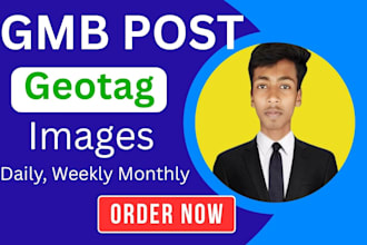create gmb post with geotag images for google map top ranking