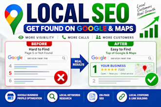 do local SEO to rank your website on google and maps