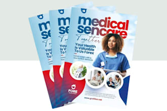 medical health home care flyer brochure design medical brochure home care logo