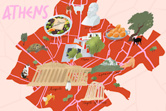create illustrated maps of any place unique style