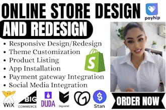 bigcartel payhip stan store design bigcommerce godaddy duda wix website redesign