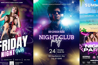 design nightclub birthday party music concert halloween dj event holiday flyer