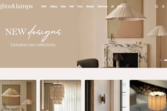 design neon shopify store lighting website chandelier store lamp dropshipping