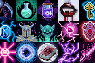 design high quality pixel icons for your needs