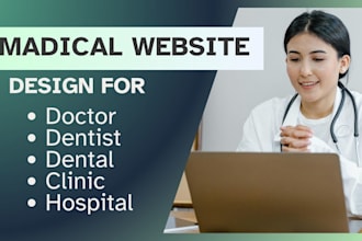 design dentist, dental, doctor, clinic and hospital website