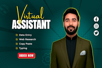 do data entry, copy paste, web research, typing job