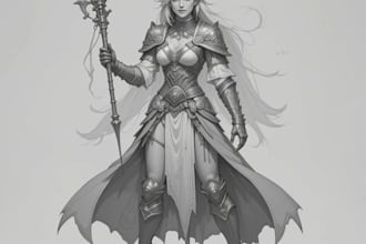 draw dnd character art illustration or game character art