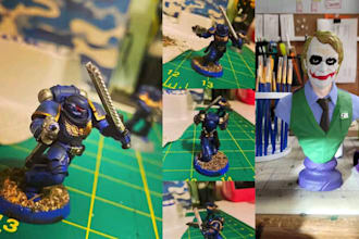 do 3d print and paint figurines diorama miniatures warhammer 40k dnd boardgame