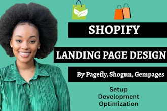 create one product shopify store,product landing page by pagefly,gempages,shogun