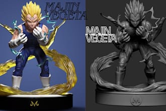 make custom 3d toy turn 2d image drawing sketch into 3d model for 3d printing