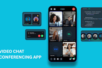 develop a high end video conferencing or chat app like zoom or microsoft teams