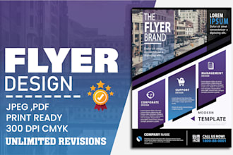 design a flyer, bifold, trifold, brochure, poster or leaflet