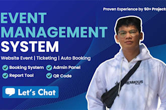 create an event management website with qr code integration