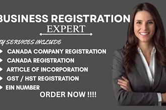 incorporate canada company, gst, hst,  seller permit, business setup