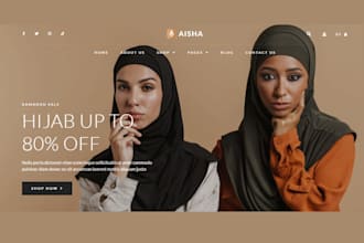 design modest islamic clothing website abaya shopify store islamic wear store