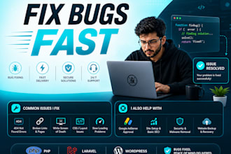 fix website bugs and errors in react wordpress or HTML