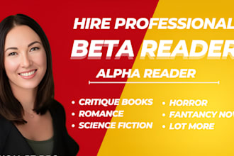 beta read critique romance fiction science fiction sci fi horror fantasy novel