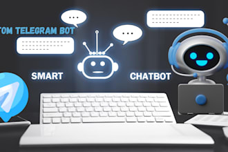 develop custom telegram bot, telegram chatbot, python scraping for your needs