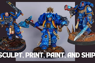 sculpt, print, paint, and ship 3d miniature warhammer age of sigma action figure