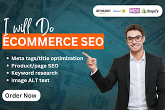 do ecommerce SEO for shopify, amazon, flipkart, woocommerce