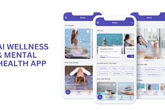 develop ai powered mental health, meditation, or wellness app like wysa or calm