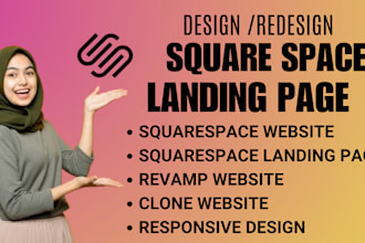design redesign edit or clone your squarespace landing page and website