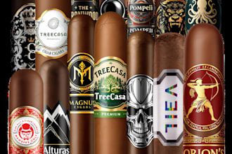 do modern and vintage cigar logo cigar bands cigar label and cigar box design
