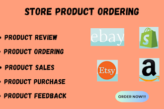 do etsy, ebay, walmart product purchase, product ordering and product sales