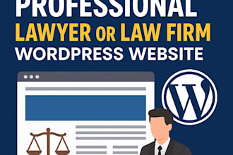 design a professional lawyer or law firm wordpress website