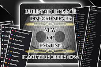 build a discord server for you, any kind any language