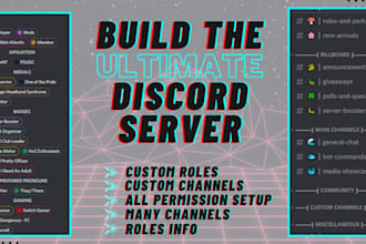build a modern and fully functional discord server for you