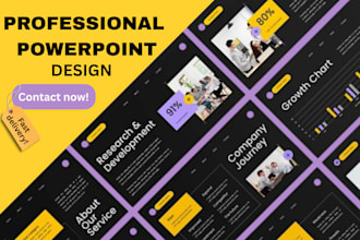 design a professional powerpoint presentation and redesign webinar presentation