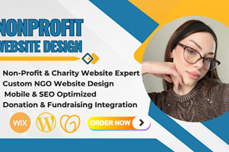 non profit website design wix wordpress godaddy charity website ngo