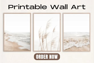 create printable wall art with boho quotes, nursery typography in canva