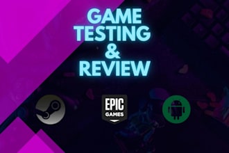 test and review your game on steam or any platform