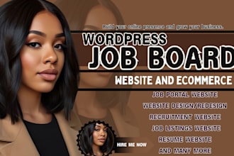 wordpress job board website, job portal recruitment website, job listing resume