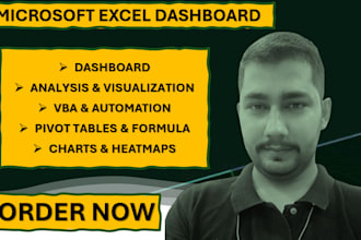 create professional excel dashboard, charts and pivot tables