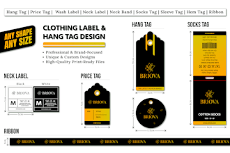 design custom clothing labels and hang tags for your fashion brand