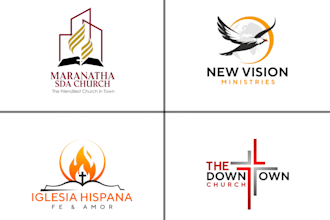 be create best christian ministry or modern church logo design