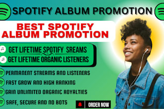 do viral spotify album promotion, spotify music track promotion, spotify ads
