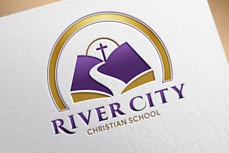 do modern christian ministry religious and church logo