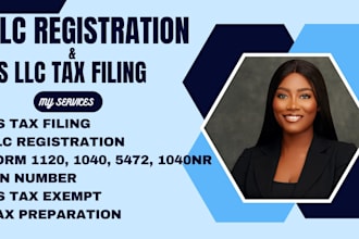 register llc, dissolve llc, prepare and efile form 1120, 1040 cpa, US tax filing