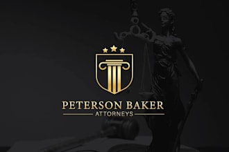 do law, lawyer, legal, attorney and law firm logo design