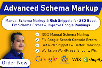 manually add structured data, schema markup and rich snippets