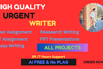 write your essays and assignments, no plagiarism, on time