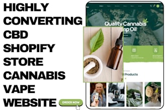 design cbd store cannabis marijuana thc shopify hemp dropshipping vape website