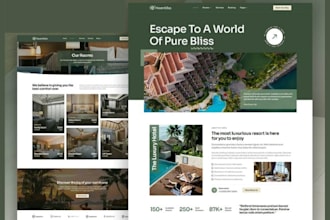 build a professional villa and resort website luxury hotel booking website