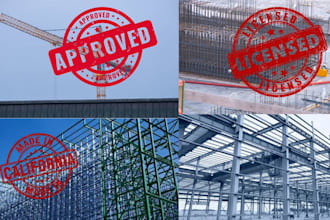 review stamp as licensed civil structural engineer in california and georgia
