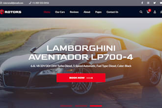 car website car rental website car dealership website car detailing website